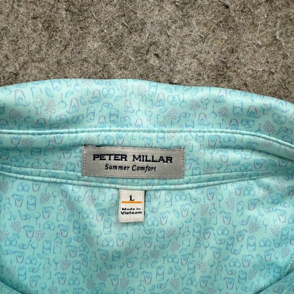 Peter Millar Light Turquoise Polo Shirt - Picture 5 of 13